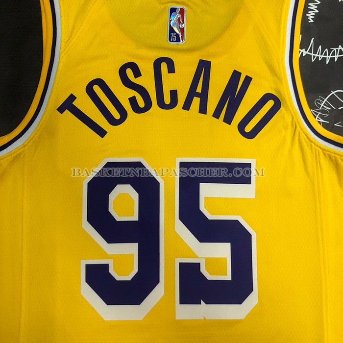 Maillot Los Angeles Lakers Juan Toscano-Anderson NO 95 75th Anniversary Icon 2021-22 Jaune
